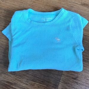 A&F Kids Ribbed Turquoise Sweater Size 11/12